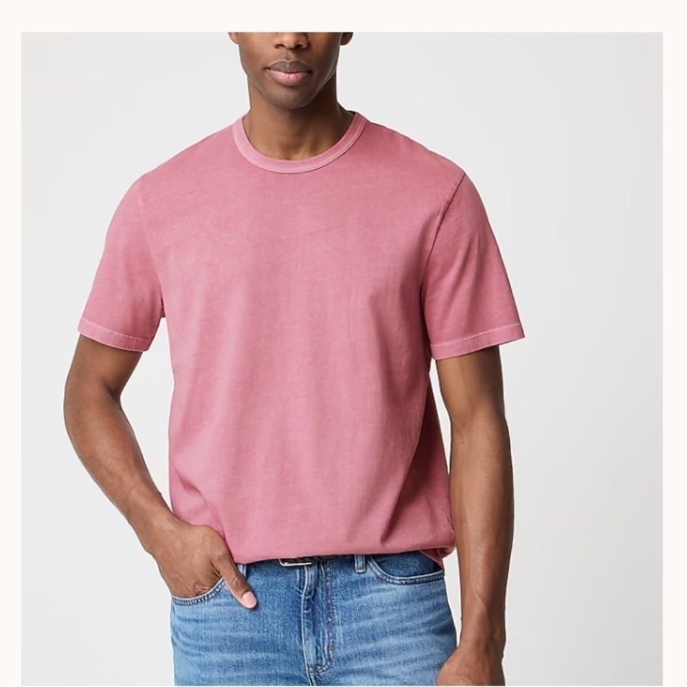J crew faded wine Garment-dyed tee